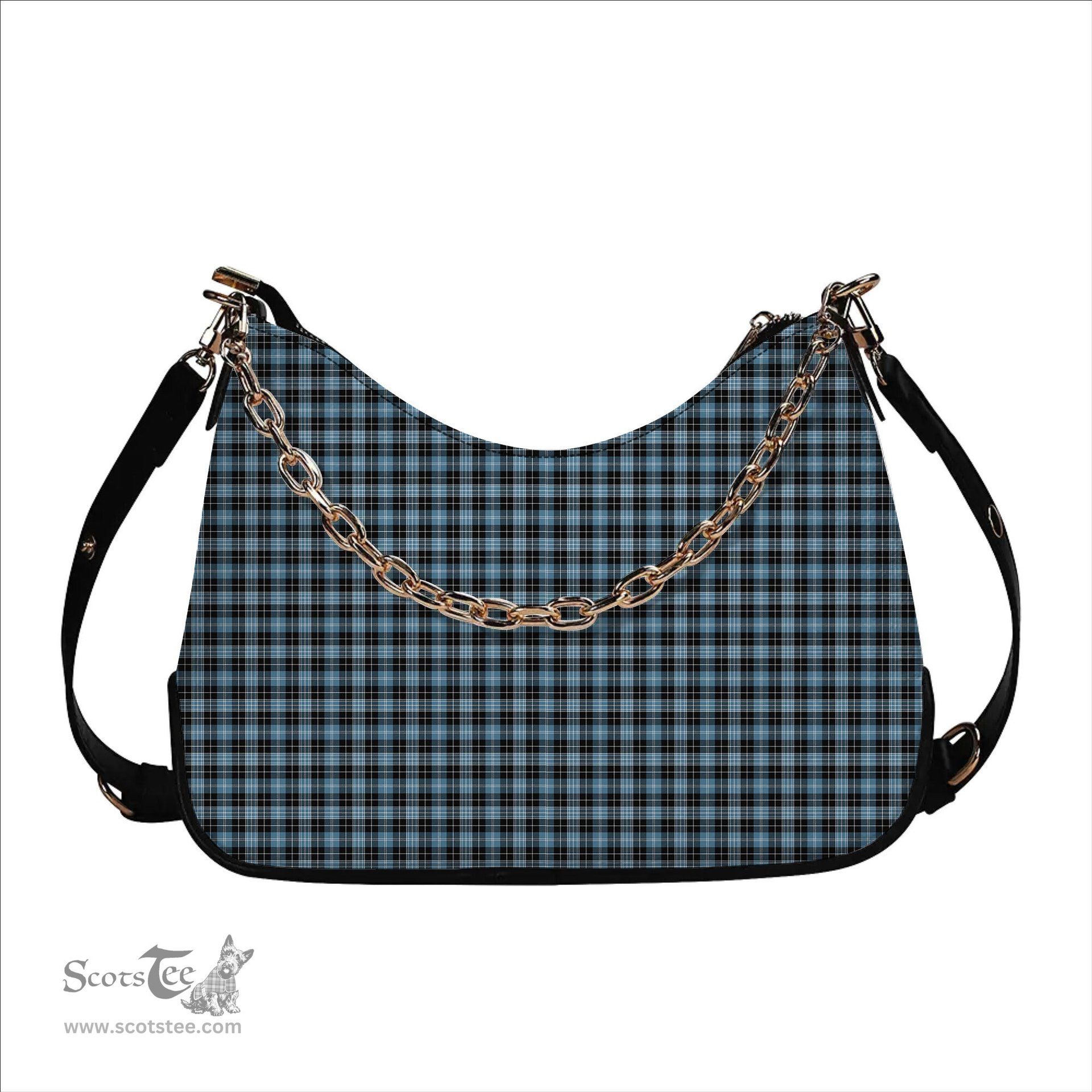 ScotsTee Shop Scottish Clarke Ancient Tartan Handbag Women's Shoulder Bag With Chain