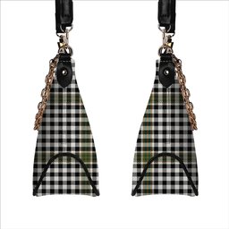 ScotsTee Shop Scottish Burns Check Modern Tartan Handbag Women's Shoulder Bag With Chain