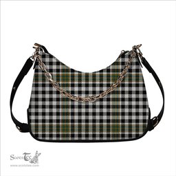 ScotsTee Shop Scottish Burns Check Modern Tartan Handbag Women's Shoulder Bag With Chain