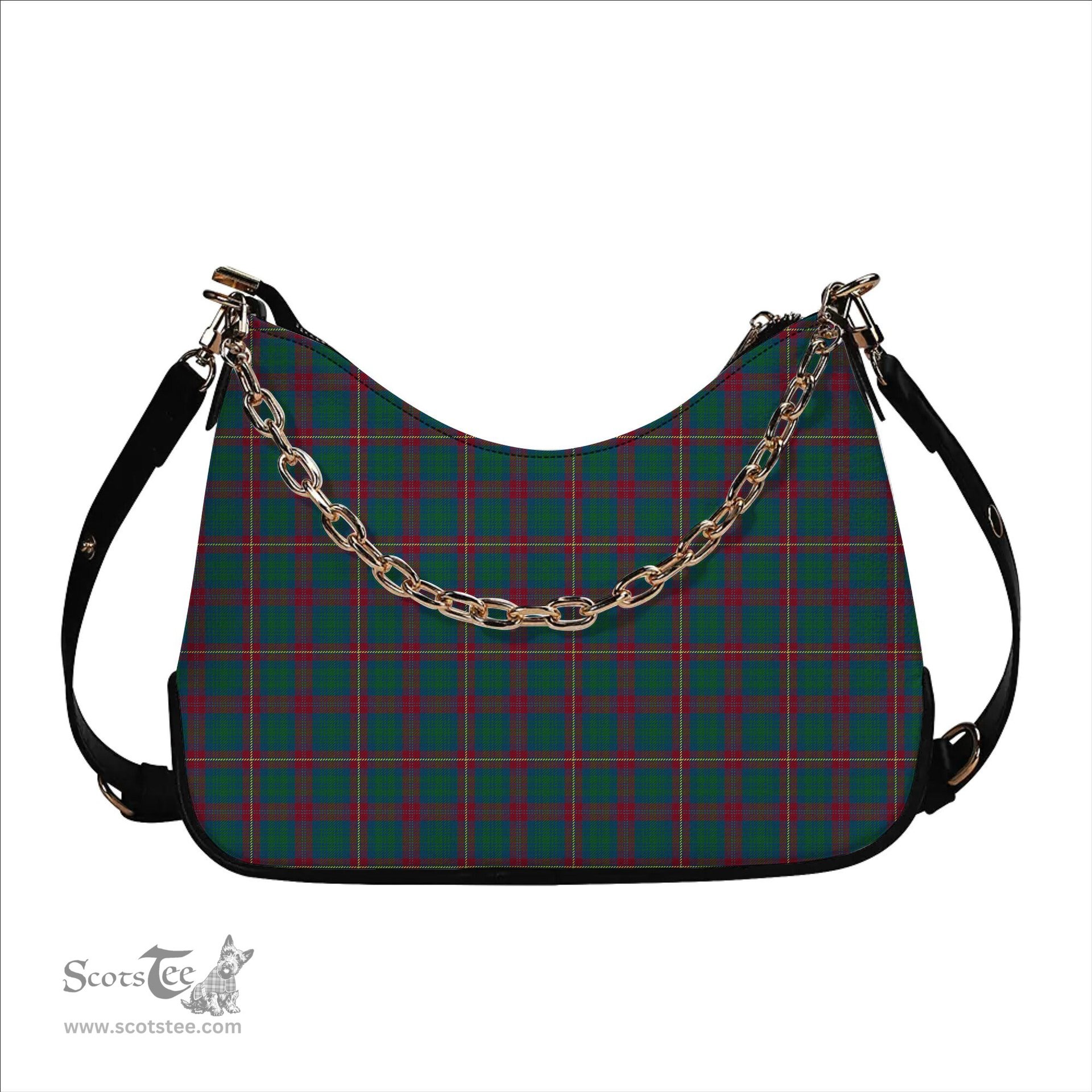 ScotsTee Shop Scottish Cairns of Finavon Ancient Tartan Handbag Women's Shoulder Bag With Chain