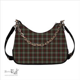 ScotsTee Shop Scottish Scott Brown Ancient Tartan Handbag Women's Shoulder Bag With Chain