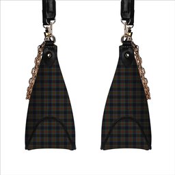 ScotsTee Shop Scottish Stewart Black 2 Tartan Handbag Women's Shoulder Bag With Chain