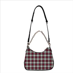 ScotsTee Shop Scottish Rose Dress Modern Tartan Handbag Women's Shoulder Bag With Chain
