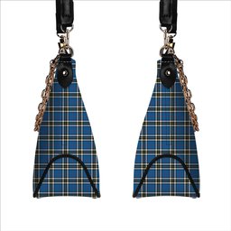 ScotsTee Shop Scottish Thompson Dress Blue Modern Tartan Handbag Women's Shoulder Bag With Chain