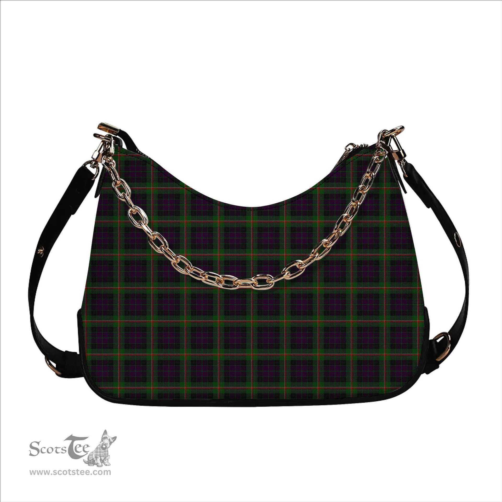 ScotsTee Shop Scottish Paget Tartan Handbag Women's Shoulder Bag With Chain