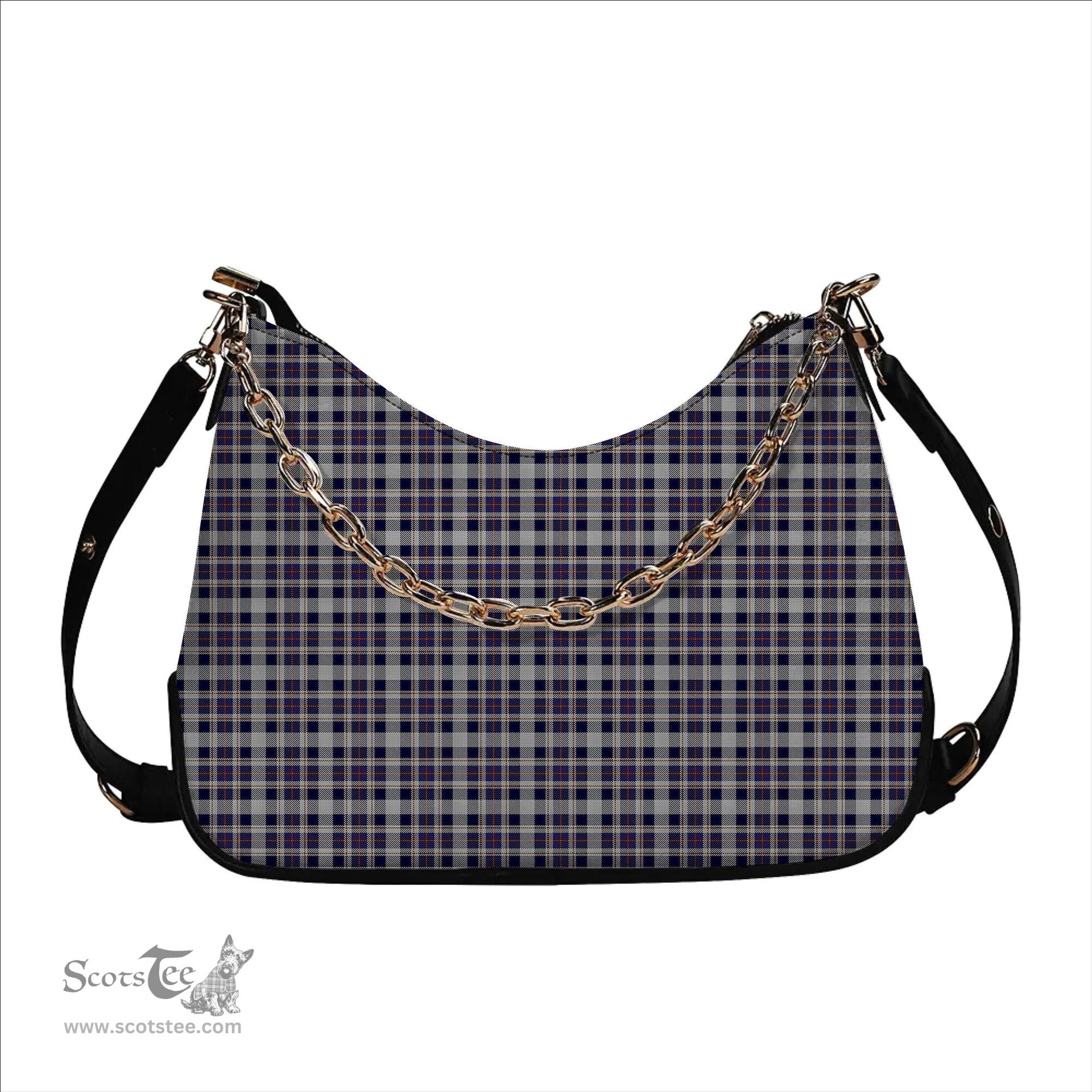 ScotsTee Shop Scottish Rutherford Simon Travis Alan Tartan Handbag Women's Shoulder Bag With Chain