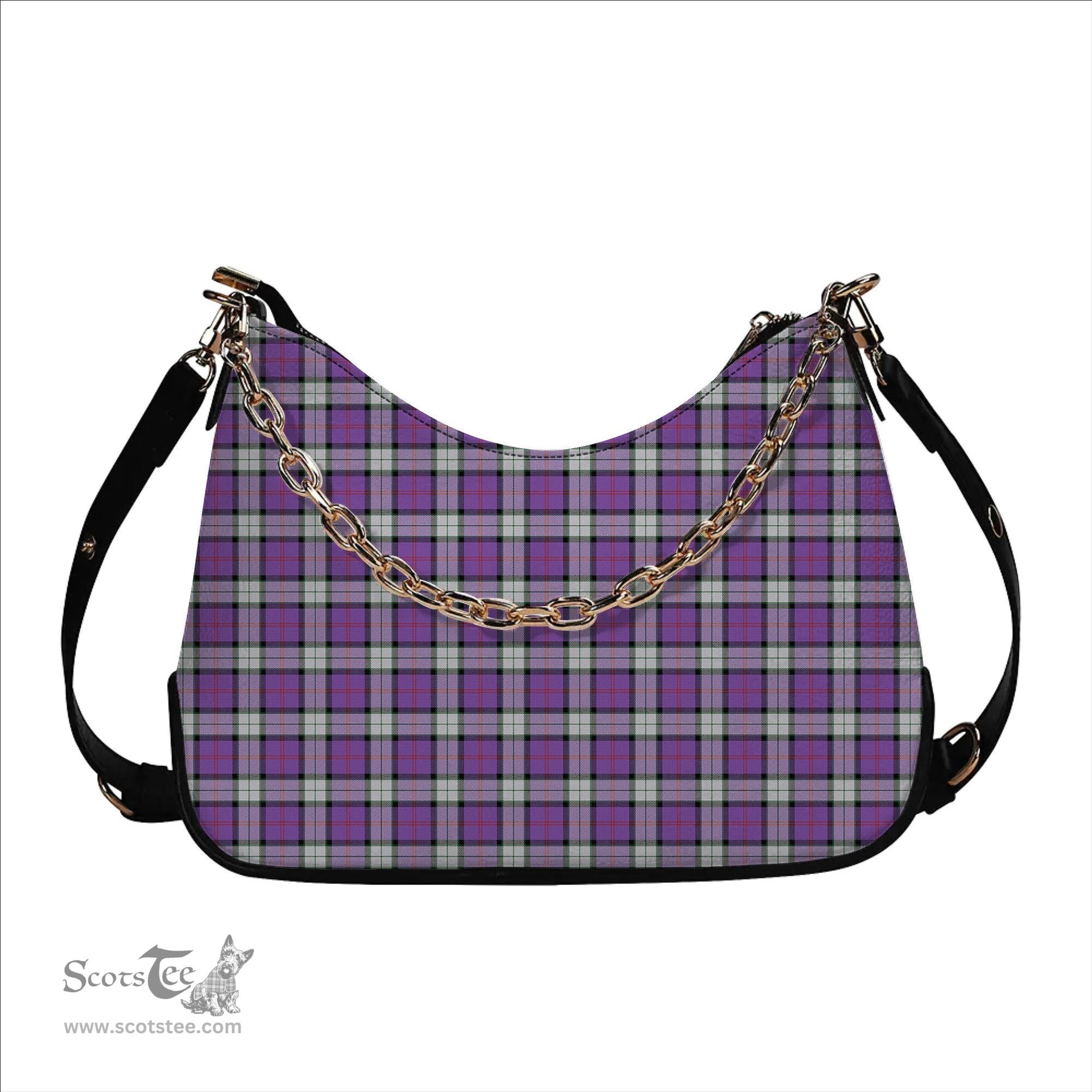 ScotsTee Shop Scottish Sinclair Dress (Dance) Ancient Clan Tartan Handbag Women's Shoulder Bag With Chain