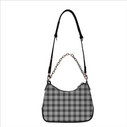 ScotsTee Shop Scottish Sandilands Grey Tartan Handbag Women's Shoulder Bag With Chain