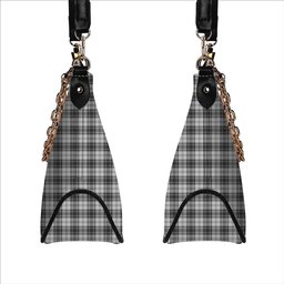 ScotsTee Shop Scottish Sandilands Grey Tartan Handbag Women's Shoulder Bag With Chain
