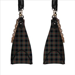 ScotsTee Shop Scottish Stewart Black Ancient Tartan Handbag Women's Shoulder Bag With Chain