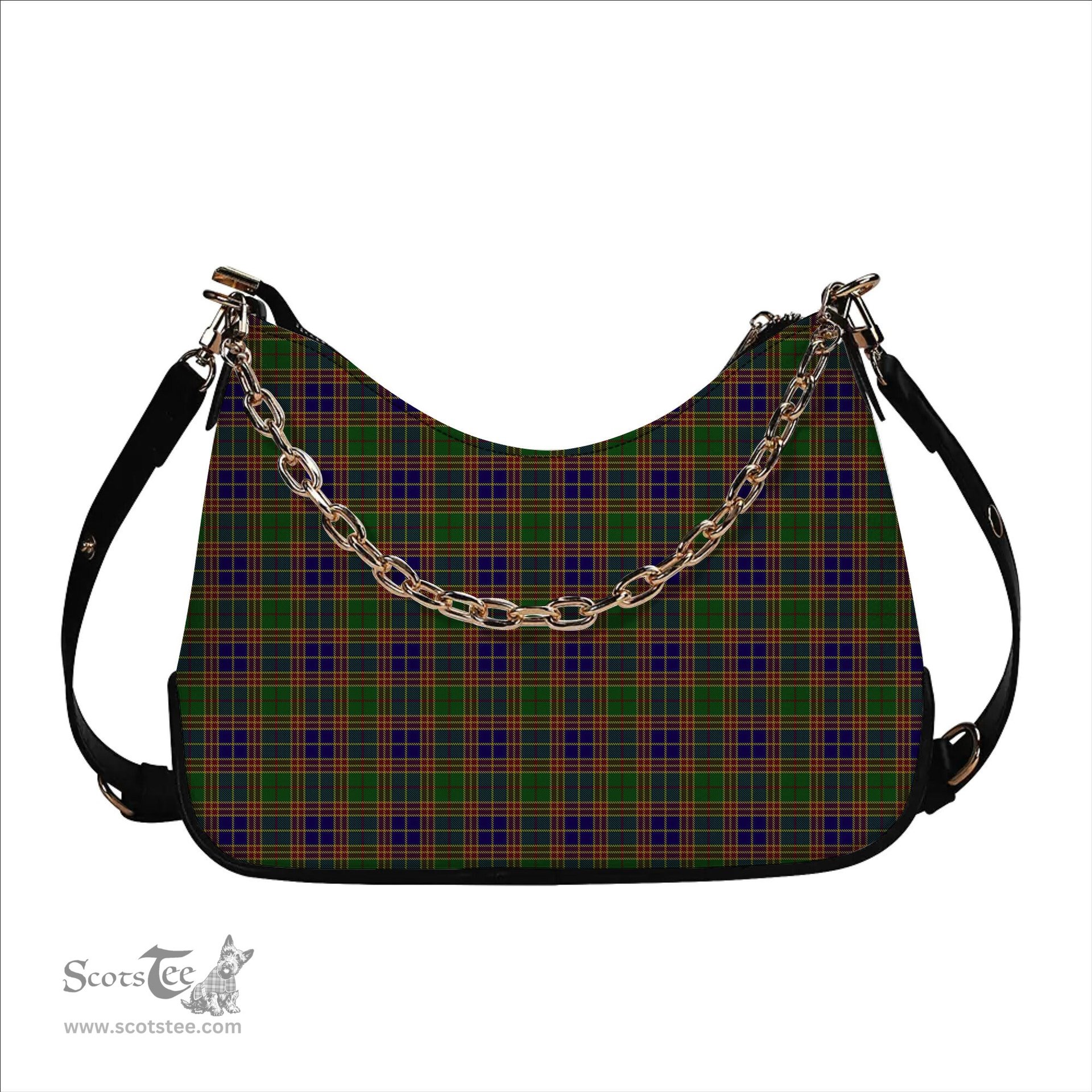 ScotsTee Shop Scottish Stevenson Old Tartan Handbag Women's Shoulder Bag With Chain