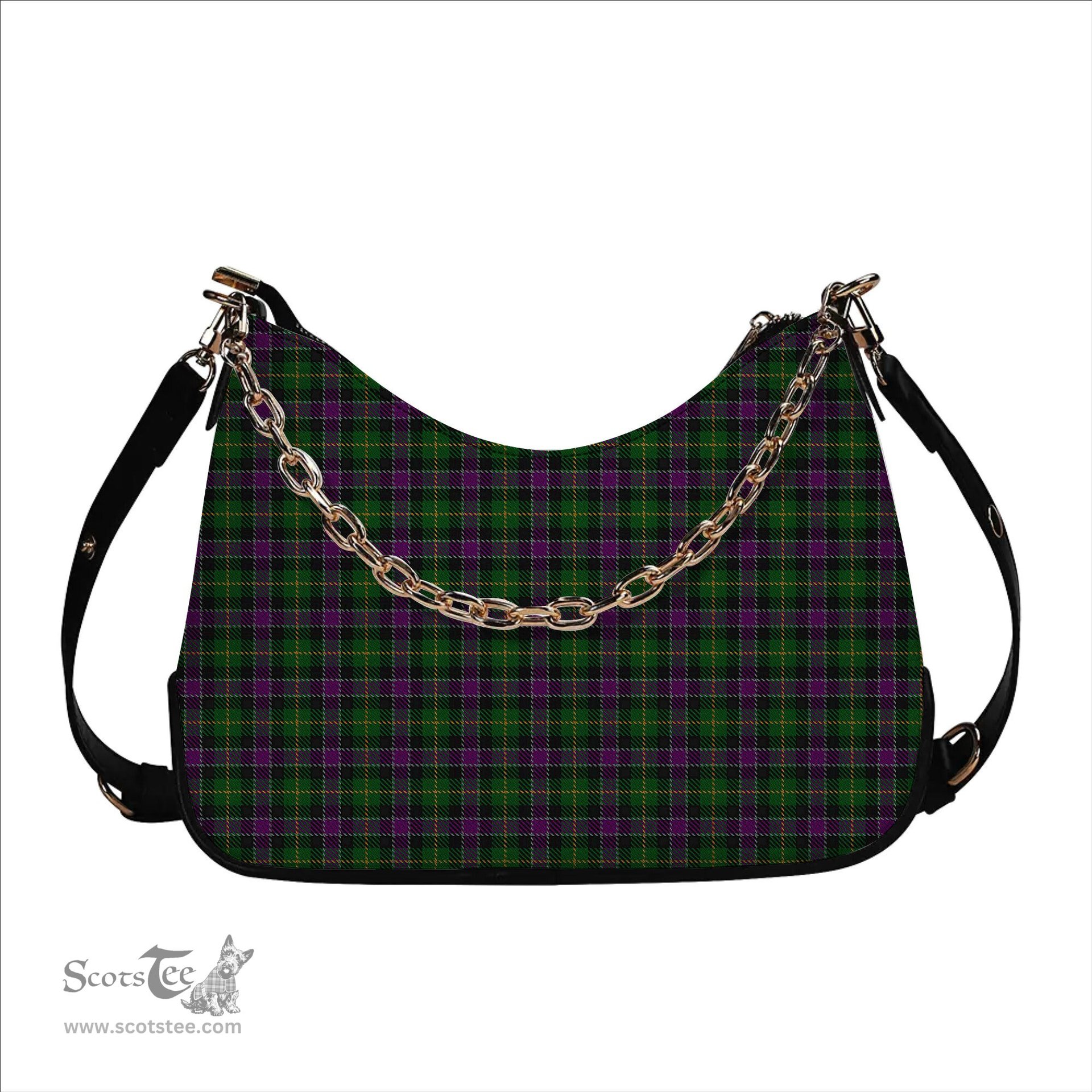 ScotsTee Shop Scottish Selkirk Original Tartan Handbag Women's Shoulder Bag With Chain
