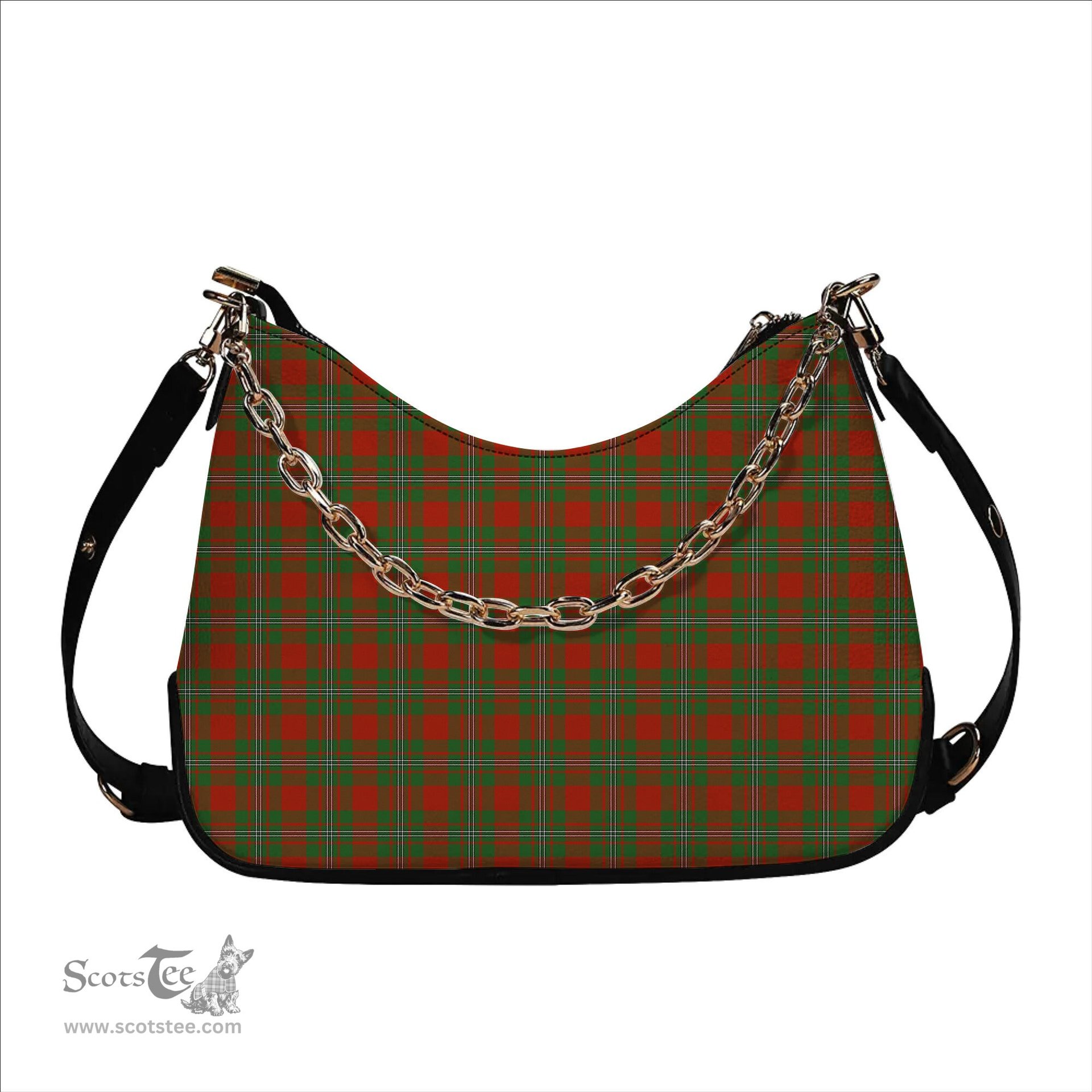 ScotsTee Shop Scottish Strang Ancient Tartan Handbag Women's Shoulder Bag With Chain