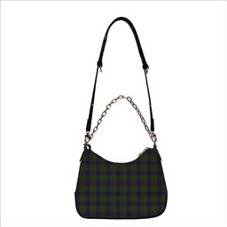 ScotsTee Shop Scottish Stewart of Appin Hunting Tartan Handbag Women's Shoulder Bag With Chain