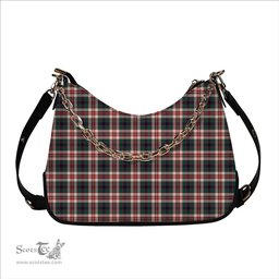 ScotsTee Shop Scottish Robertson Dress Modern Tartan Handbag Women's Shoulder Bag With Chain