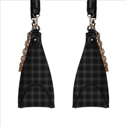 ScotsTee Shop Scottish Stewart Mourning 1880 Tartan Handbag Women's Shoulder Bag With Chain