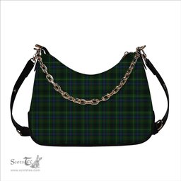 ScotsTee Shop Scottish Stewart Hunting Modern Tartan Handbag Women's Shoulder Bag With Chain