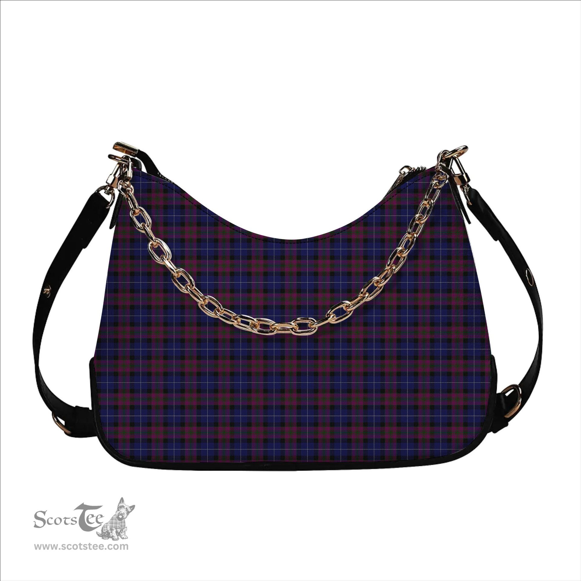 ScotsTee Shop Scottish Pride of Scotland Tartan Handbag Women's Shoulder Bag With Chain