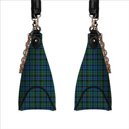 ScotsTee Shop Scottish Stevenson Hunting Red Stripe Tartan Handbag Women's Shoulder Bag With Chain
