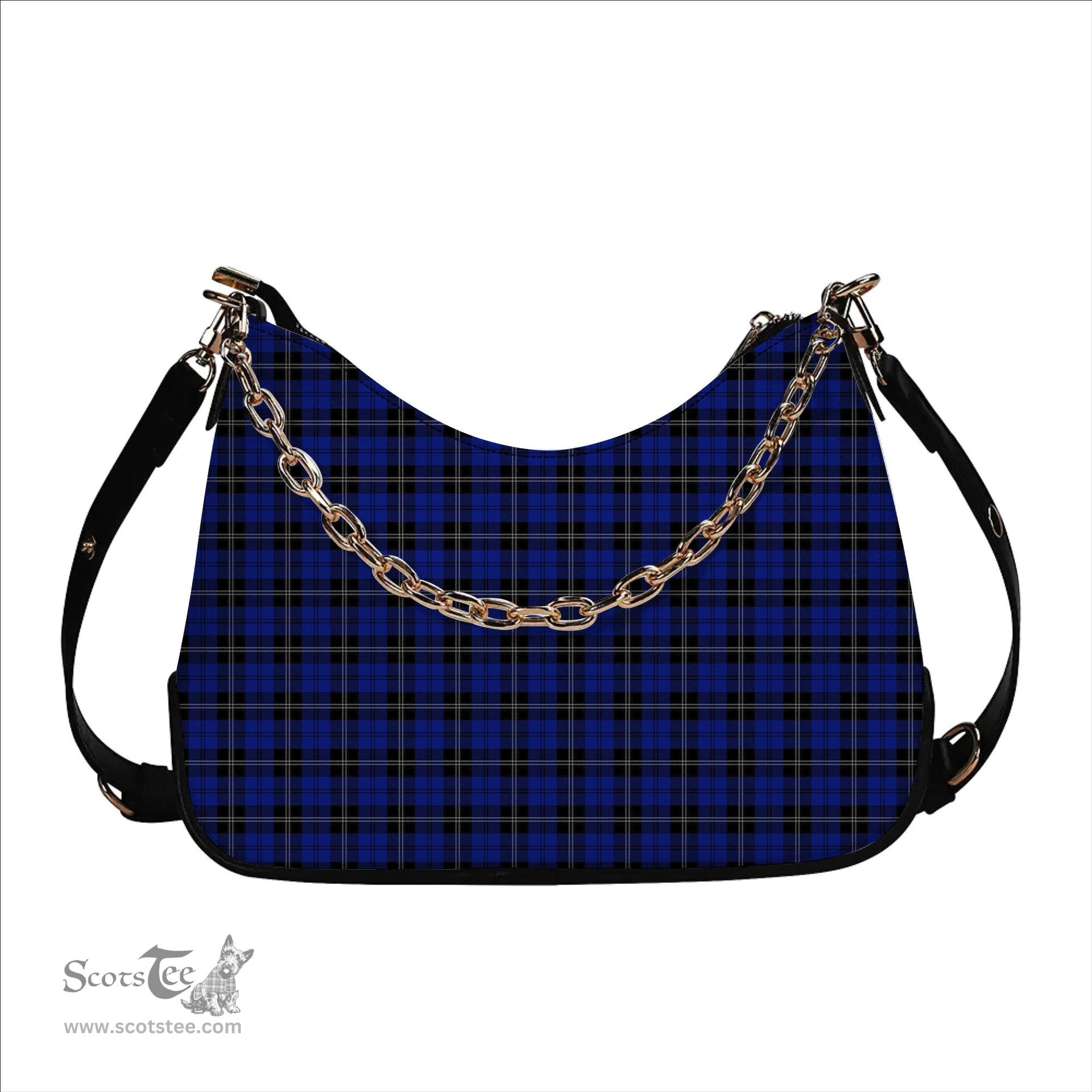 ScotsTee Shop Scottish Swan Tartan Handbag Women's Shoulder Bag With Chain
