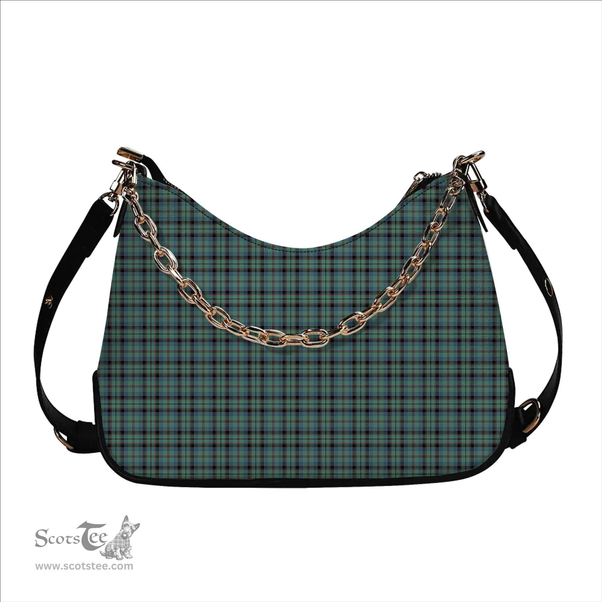 ScotsTee Shop Scottish Stevenson Ancient Tartan Handbag Women's Shoulder Bag With Chain