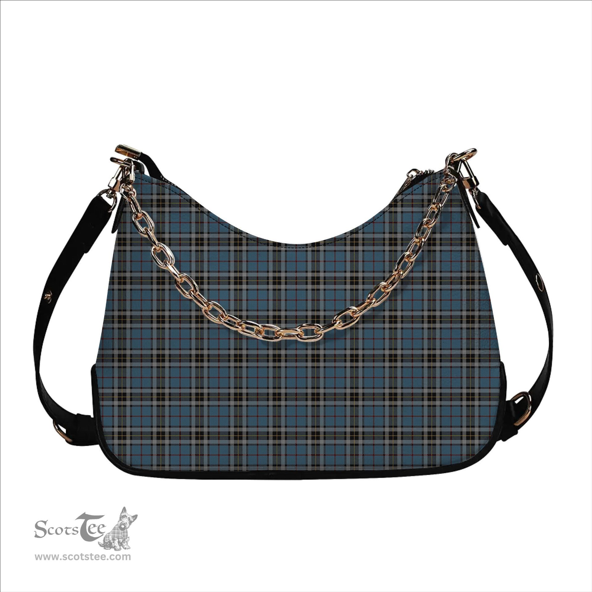 ScotsTee Shop Scottish Thompson Tartan Handbag Women's Shoulder Bag With Chain