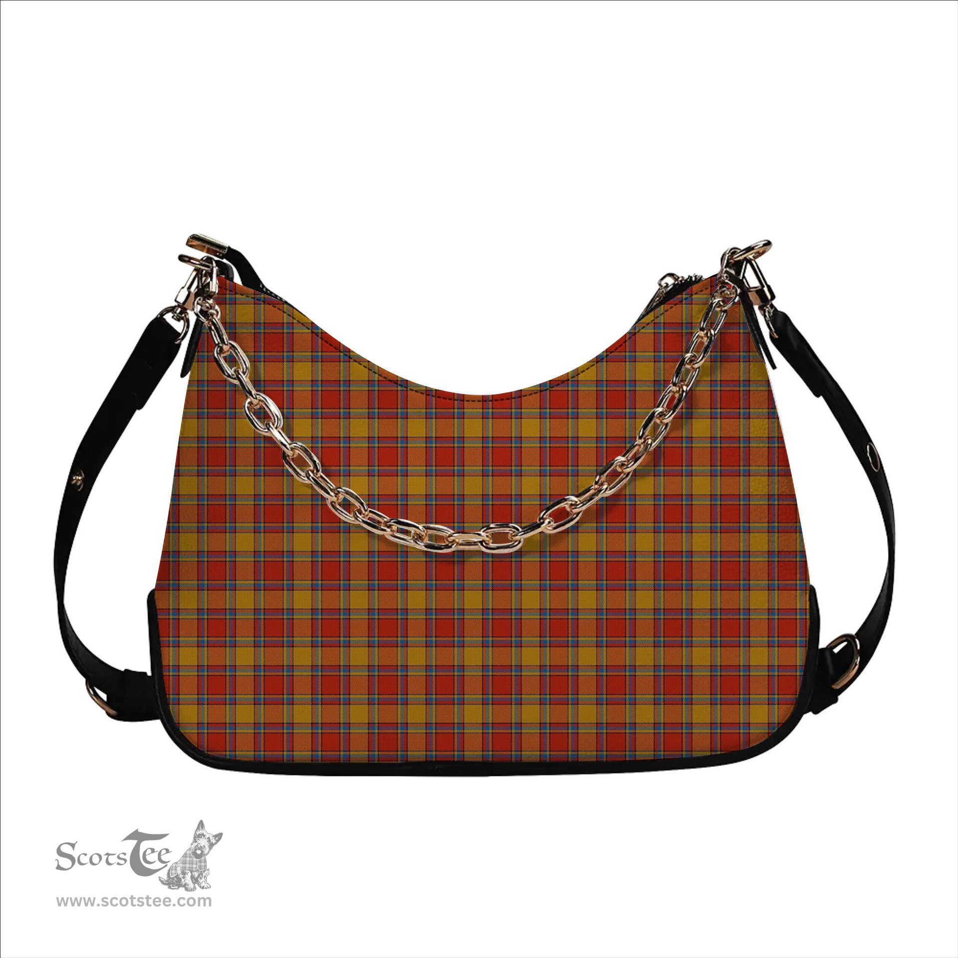 ScotsTee Shop Scottish Scrymgeour Ancient Tartan Handbag Women's Shoulder Bag With Chain