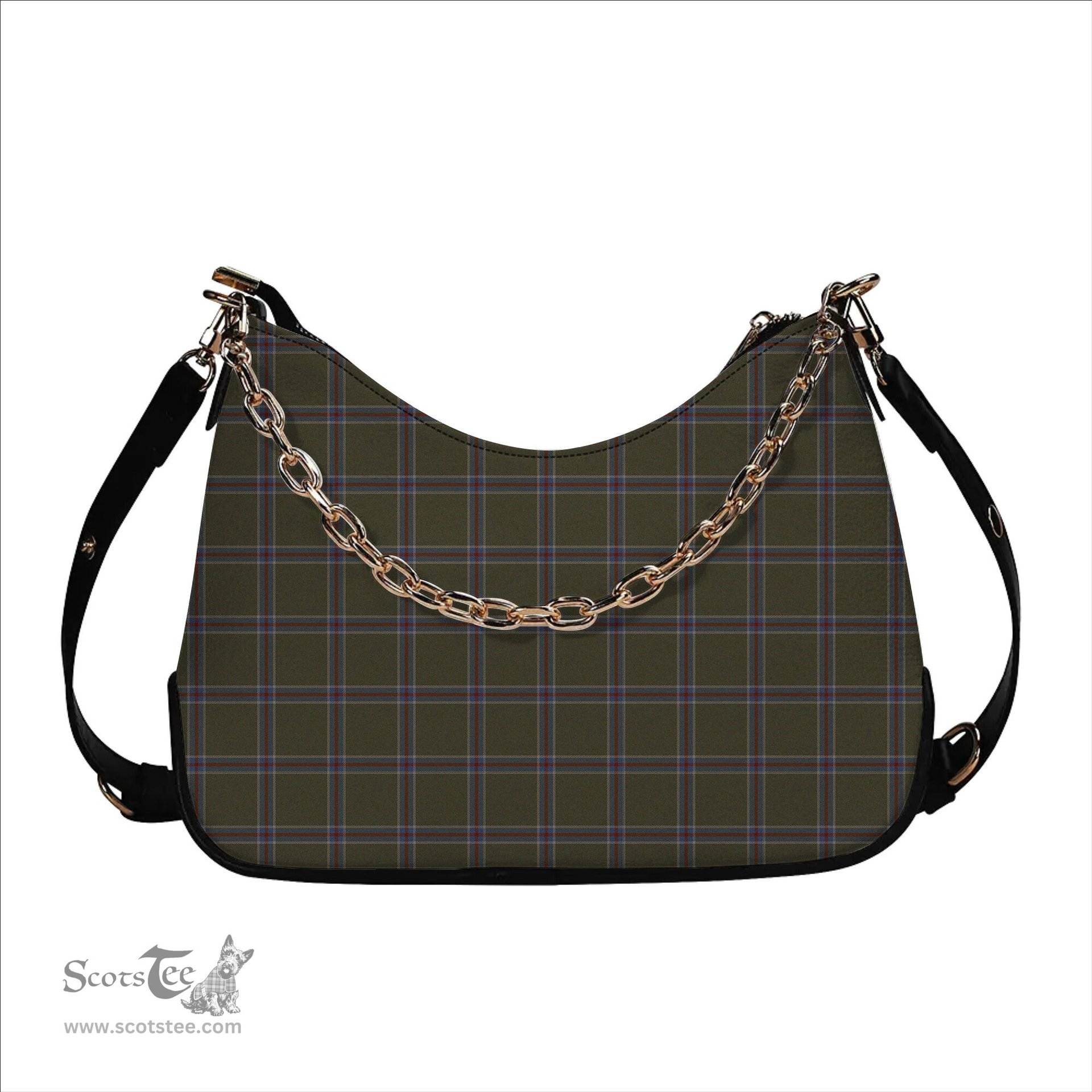 ScotsTee Shop Scottish Renn Faire Tartan Handbag Women's Shoulder Bag With Chain