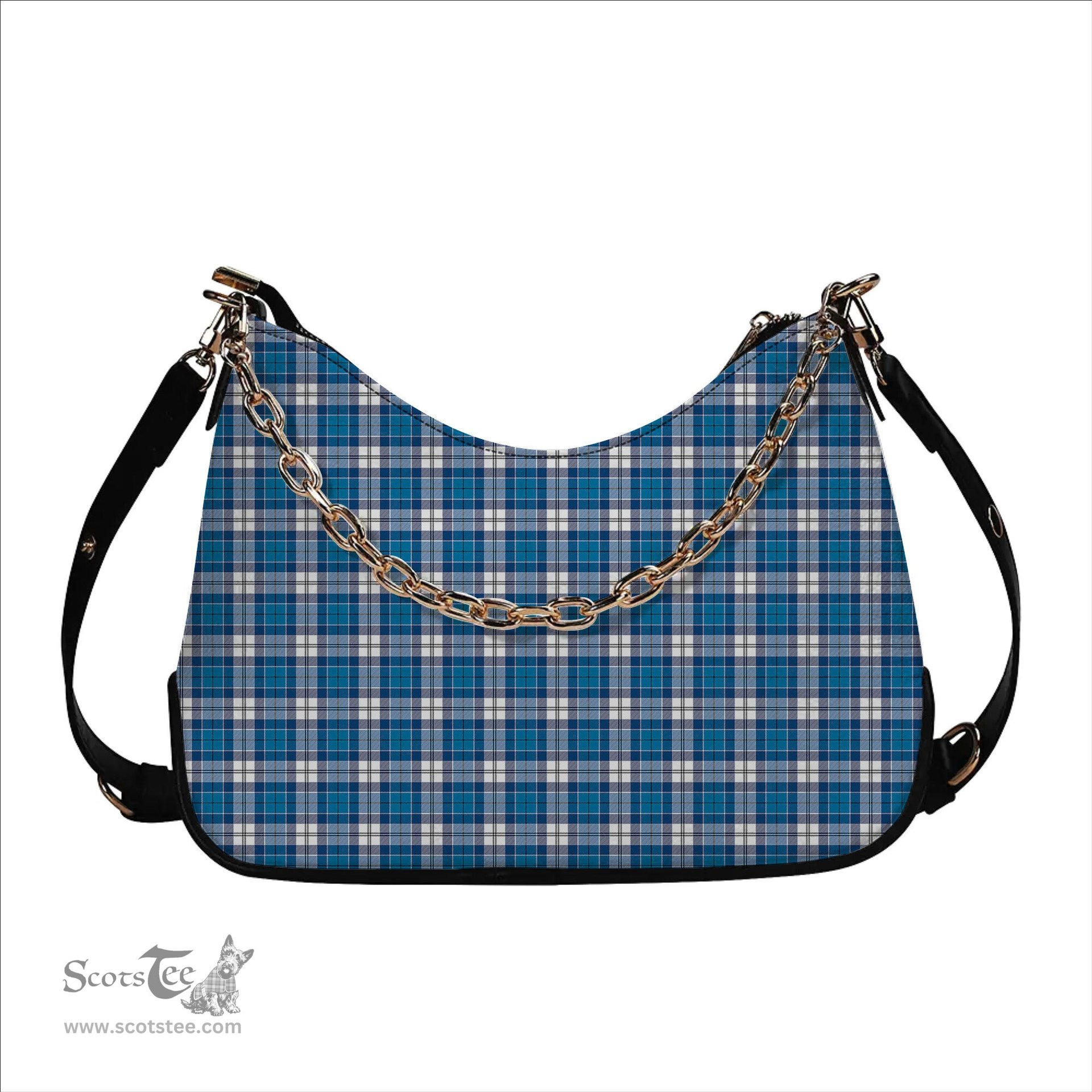 ScotsTee Shop Scottish Roberton Tartan Handbag Women's Shoulder Bag With Chain