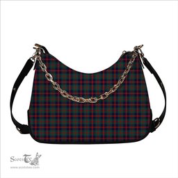 ScotsTee Shop Scottish Robertson of Struan Modern Tartan Handbag Women's Shoulder Bag With Chain