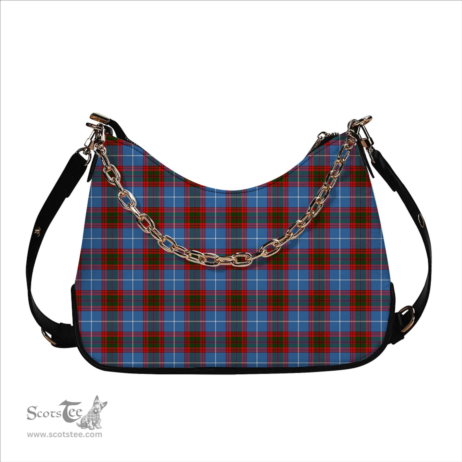 ScotsTee Shop Scottish Pentland Tartan Handbag Women's Shoulder Bag With Chain