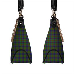ScotsTee Shop Scottish Stewart of Appin Hunting Modern Tartan Handbag Women's Shoulder Bag With Chain
