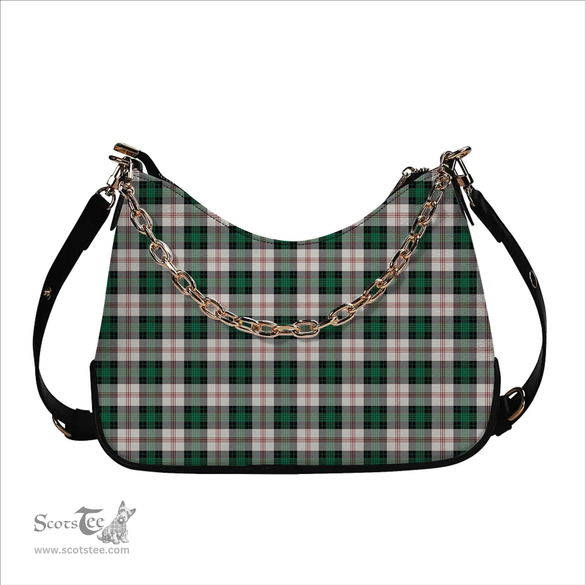 ScotsTee Shop Scottish Ross Arisaid Modern Tartan Handbag Women's Shoulder Bag With Chain