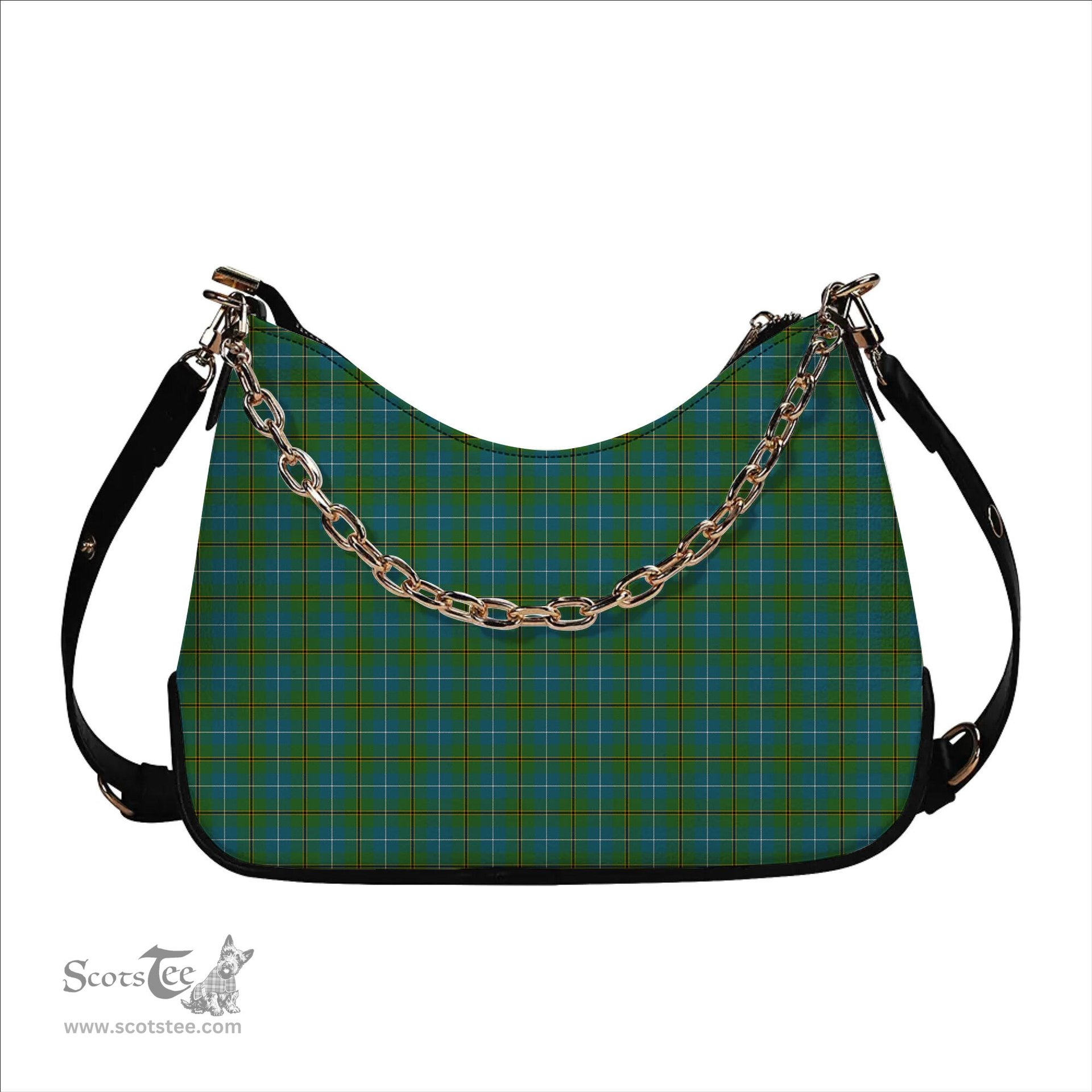 ScotsTee Shop Scottish Turnbull Hunting Ancient Clan Tartan Handbag Women's Shoulder Bag With Chain