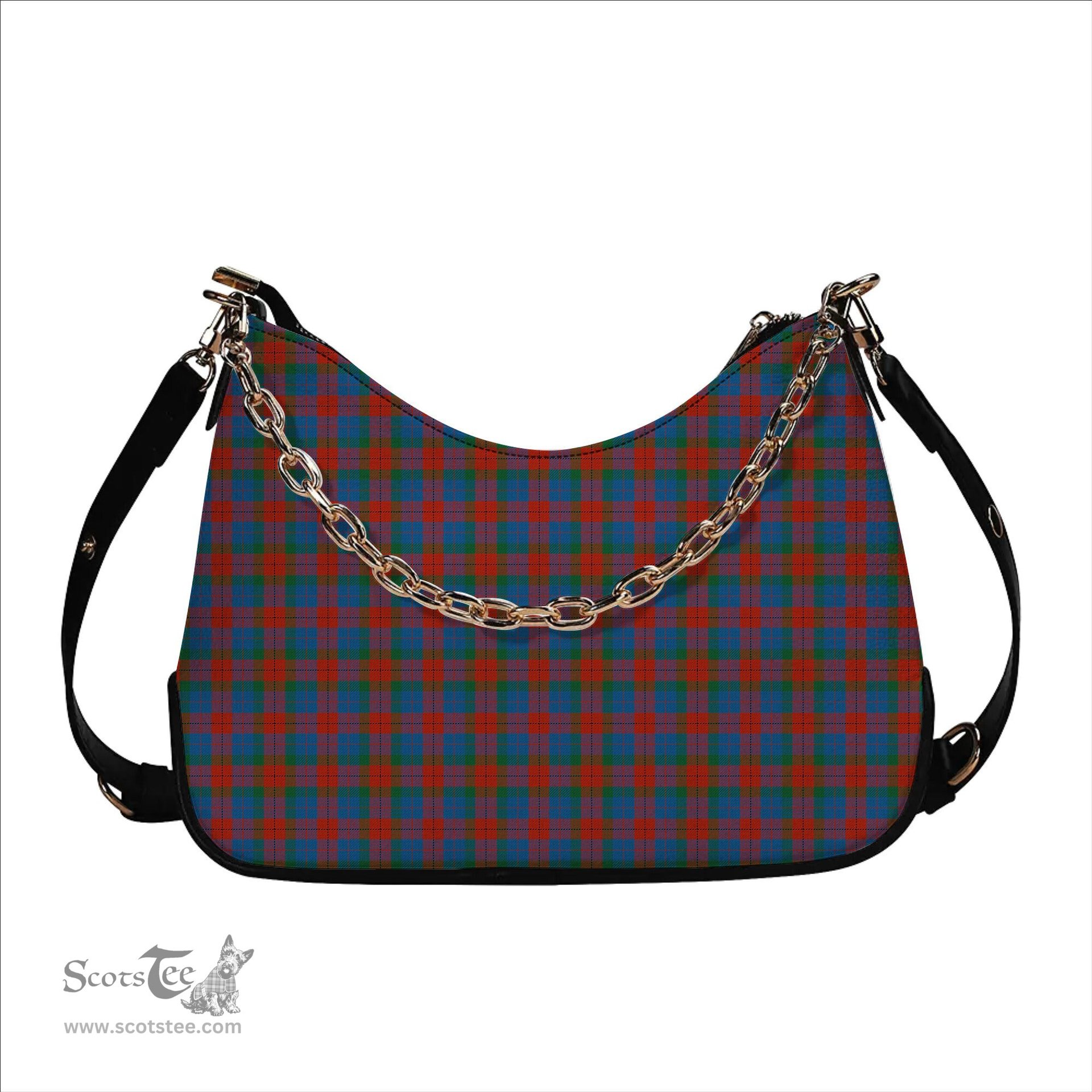 ScotsTee Shop Scottish Skene of Cromar Ancient Tartan Handbag Women's Shoulder Bag With Chain