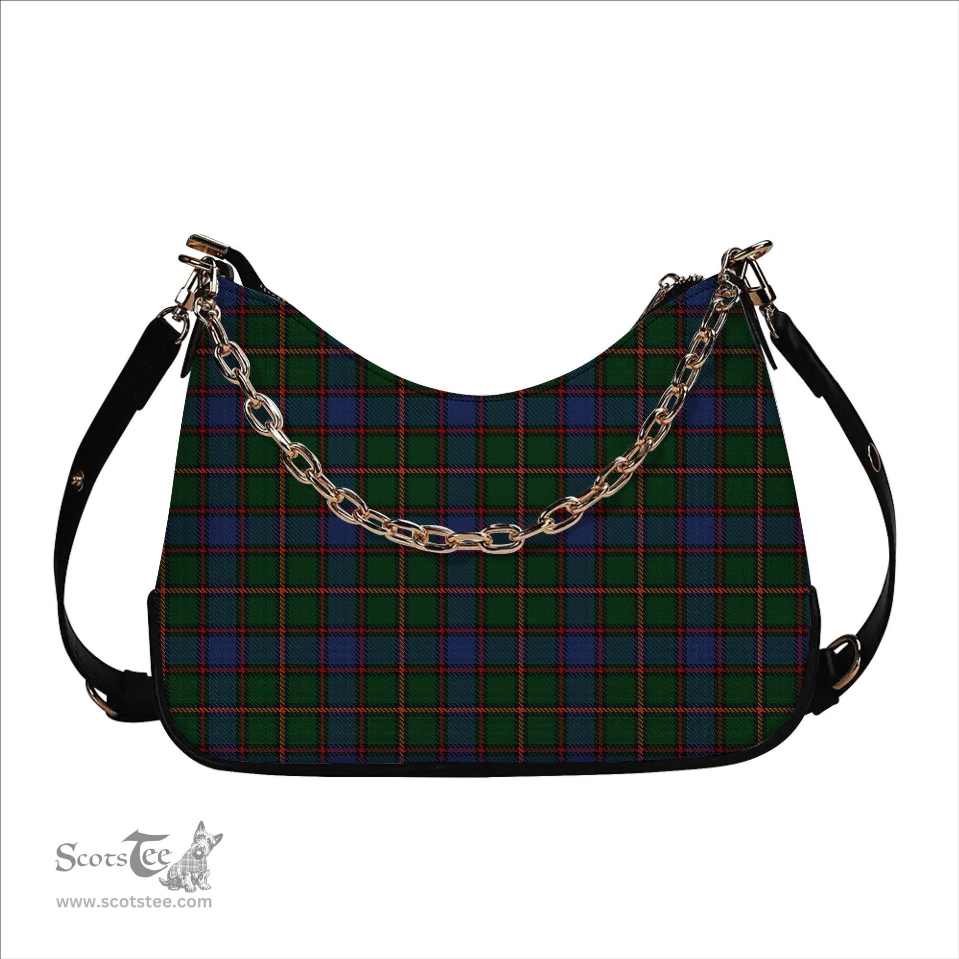 ScotsTee Shop Scottish Skene Tartan Handbag Women's Shoulder Bag With Chain