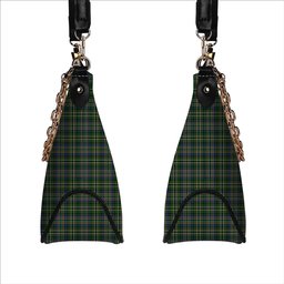 ScotsTee Shop Scottish Scott Green Tartan Handbag Women's Shoulder Bag With Chain