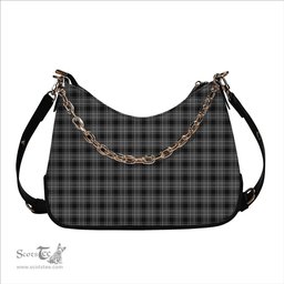 ScotsTee Shop Scottish Stewart Mourning 3 Tartan Handbag Women's Shoulder Bag With Chain