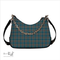ScotsTee Shop Scottish Thompson Dress Blue Ancient Tartan Handbag Women's Shoulder Bag With Chain