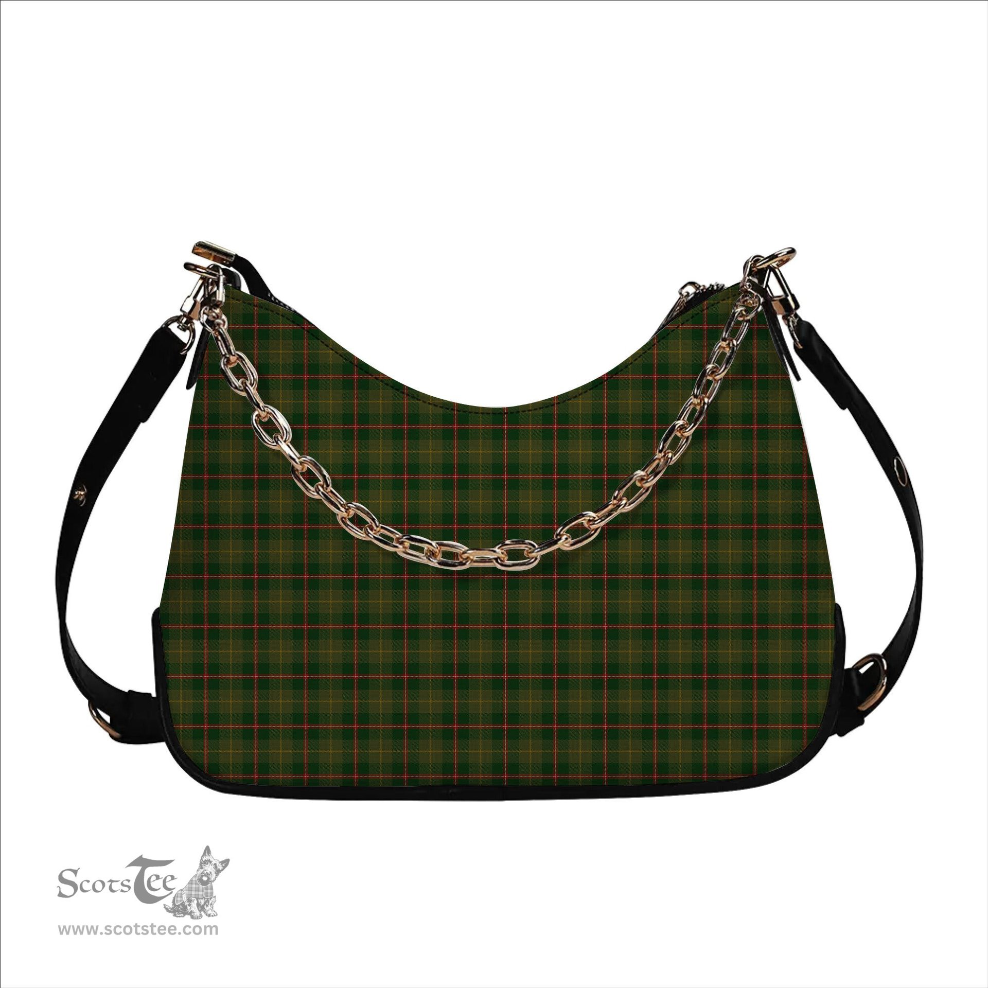 ScotsTee Shop Scottish Symington Tartan Handbag Women's Shoulder Bag With Chain