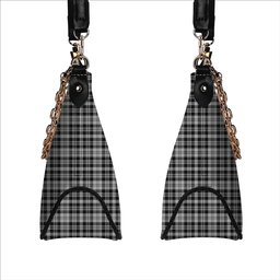 ScotsTee Shop Scottish Scott B&W 1850 Tartan Handbag Women's Shoulder Bag With Chain