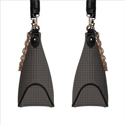 ScotsTee Shop Scottish Thomson Dress Grey Tartan Handbag Women's Shoulder Bag With Chain
