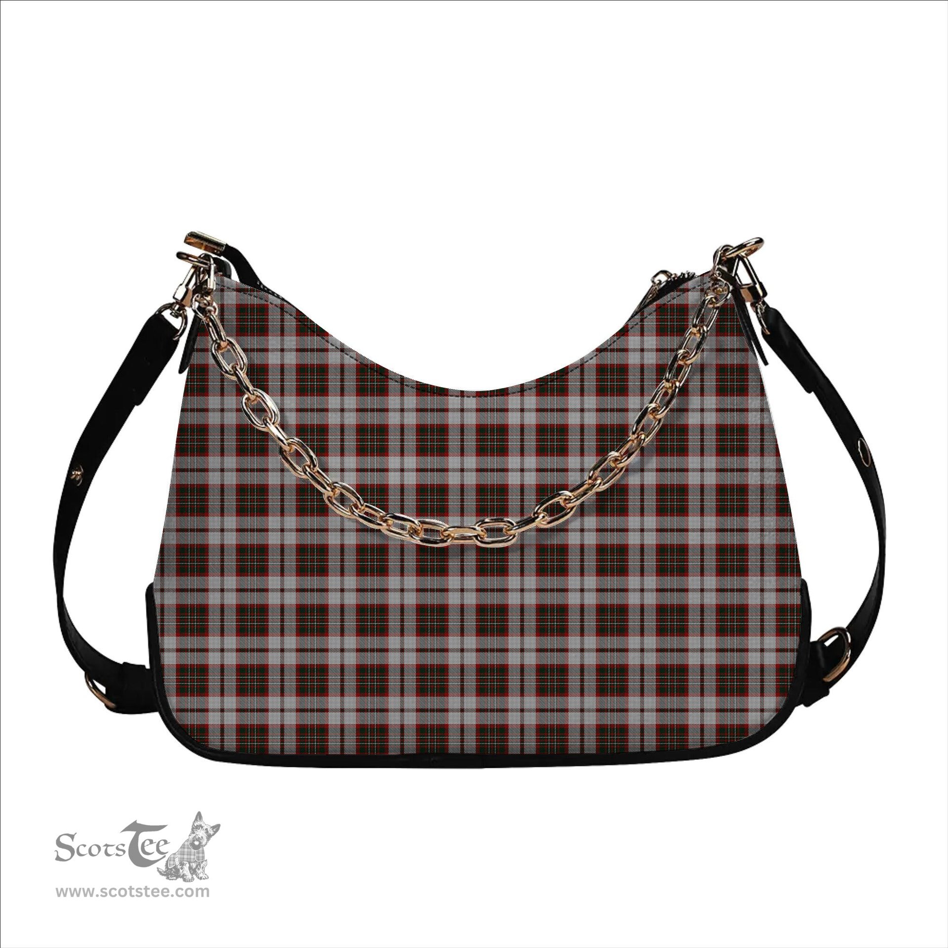 ScotsTee Shop Scottish Scott Dress Tartan Handbag Women's Shoulder Bag With Chain