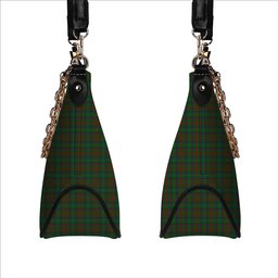 ScotsTee Shop Scottish Shaw of Tordarroch Green Hunting Tartan Handbag Women's Shoulder Bag With Chain