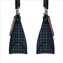 ScotsTee Shop Scottish Shaw of Carolina Modern Tartan Handbag Women's Shoulder Bag With Chain