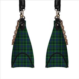 ScotsTee Shop Scottish Stewart Hunting Modern SC Tartan Handbag Women's Shoulder Bag With Chain