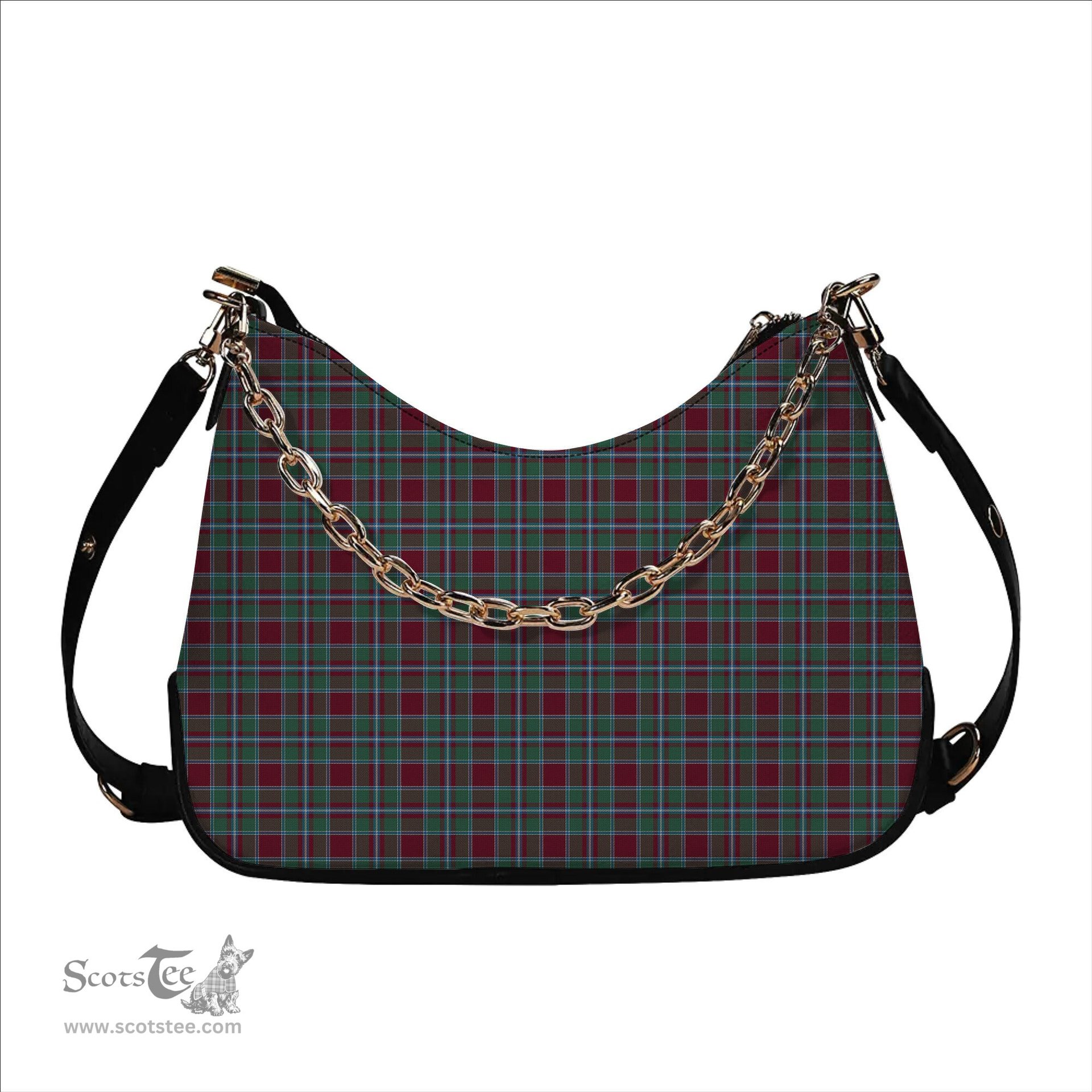 ScotsTee Shop Scottish Spens Tartan Handbag Women's Shoulder Bag With Chain