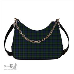 ScotsTee Shop Scottish Stephenson Hunting Tartan Handbag Women's Shoulder Bag With Chain
