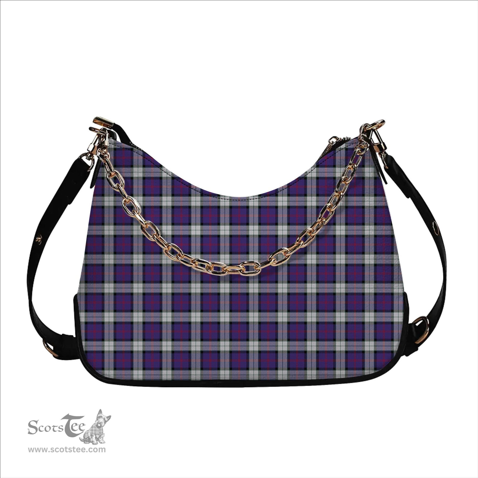 ScotsTee Shop Scottish Sinclair Dress (Dance) Modern Clan Tartan Handbag Women's Shoulder Bag With Chain