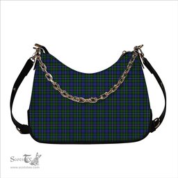 ScotsTee Shop Scottish Robertson Hunting Modern Tartan Handbag Women's Shoulder Bag With Chain